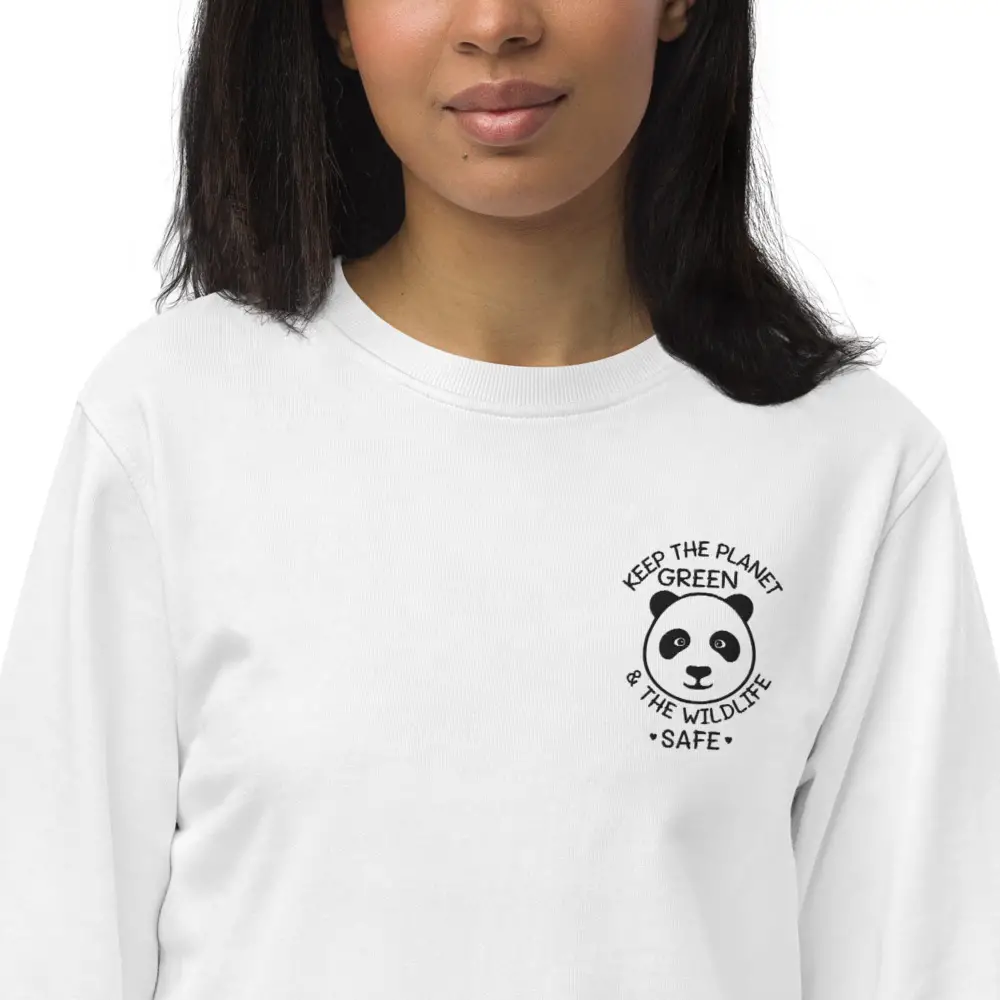 Unisex Keep The Wildlife Safe Organic Emroidery Sweatshirt