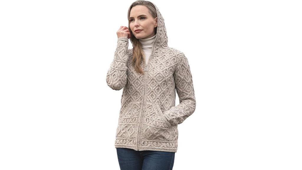 cozy knit hooded cardigan