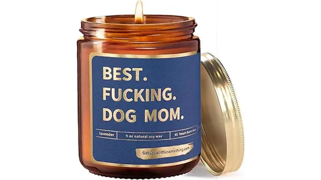 funny dog mom candle