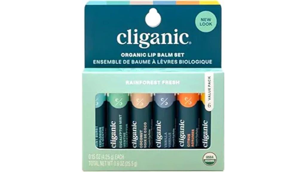 organic lip balm set