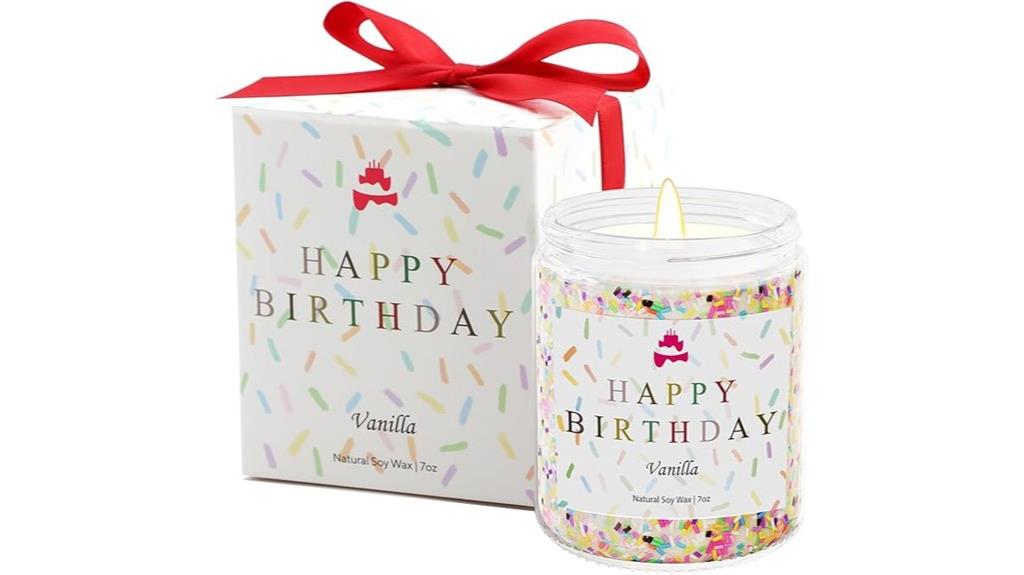 vanilla scented birthday candle