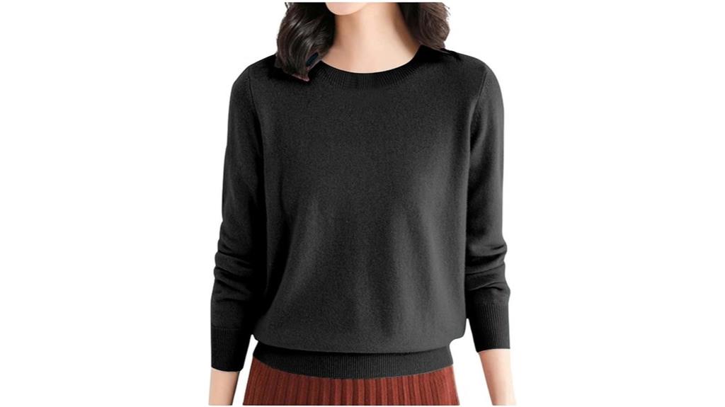 women s crewneck wool sweater