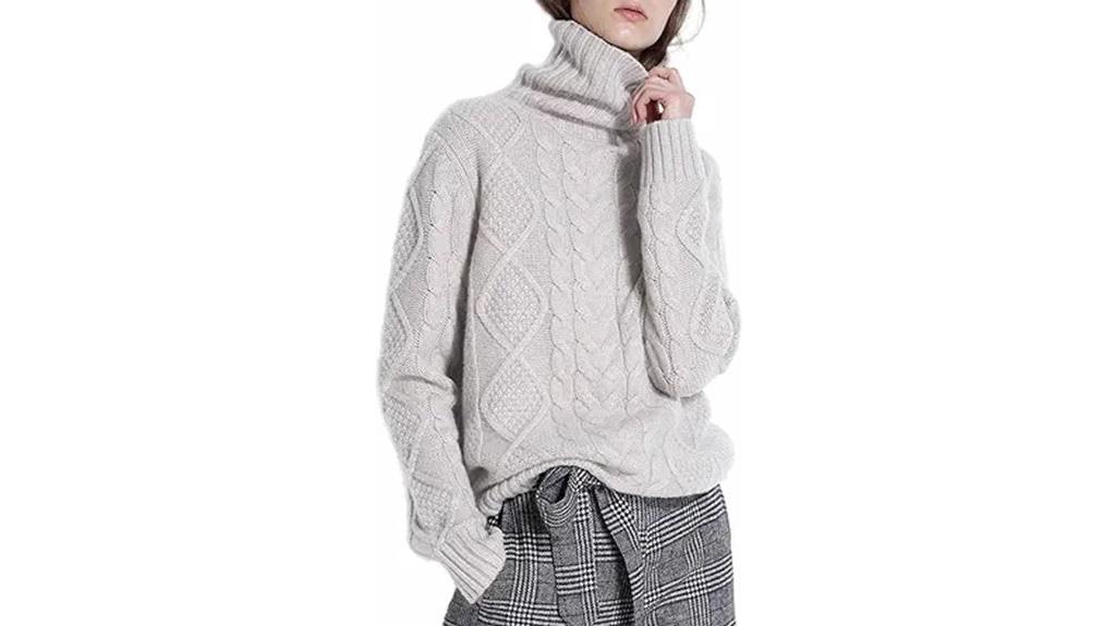 women s turtleneck wool sweater