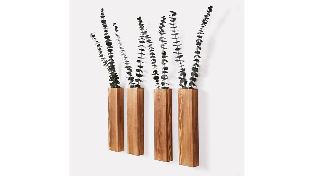 wooden wall pocket planters