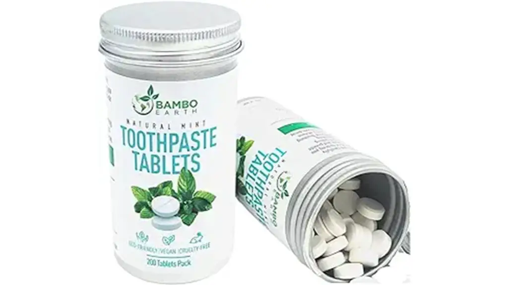 chewable toothpaste tablet bits