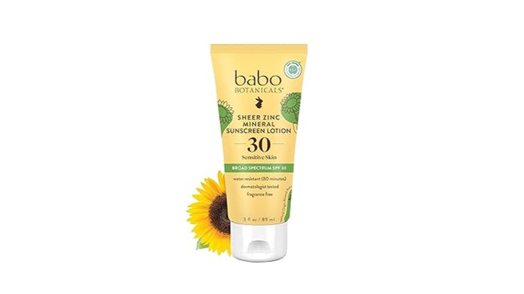 natural mineral sunscreen lotion