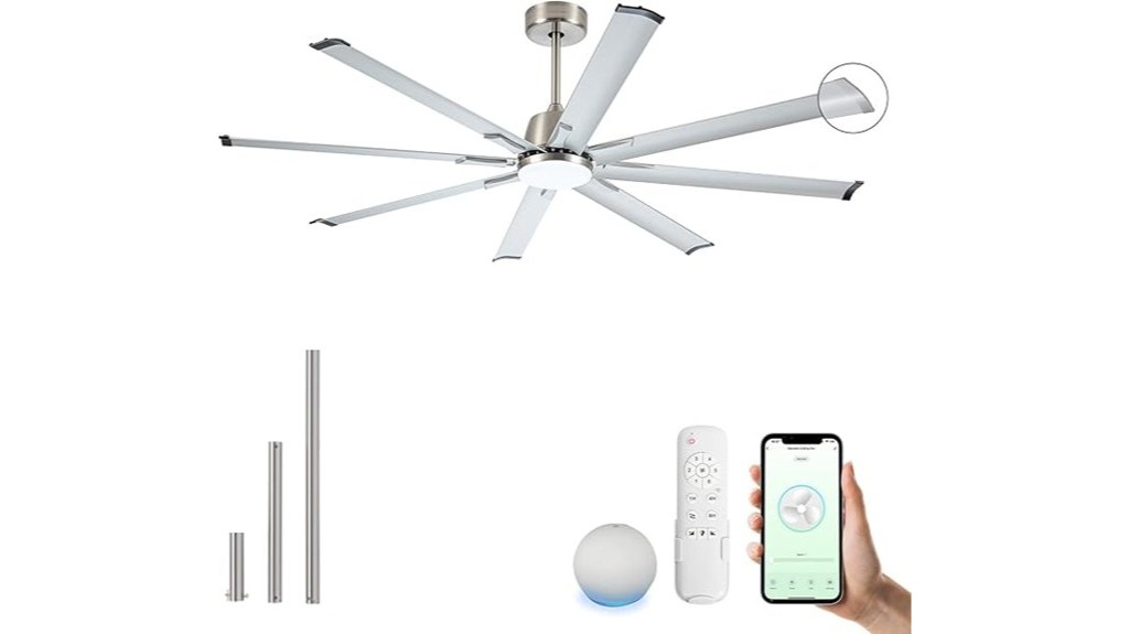 large smart ceiling fan